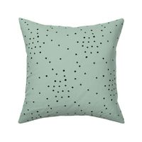 Dots - black on mint small dots scattered tiny polka dots gender neutral || by sunny afternoon