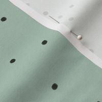 Dots - black on mint small dots scattered tiny polka dots gender neutral || by sunny afternoon