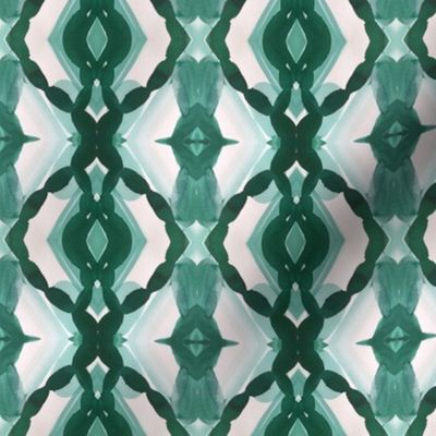 Watercolor Green Tile 1