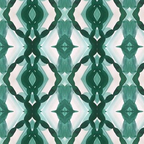 Watercolor Green Tile 1