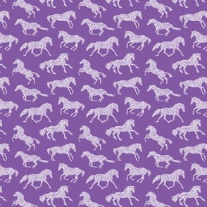 1" Pen Sketch Horses // Purple