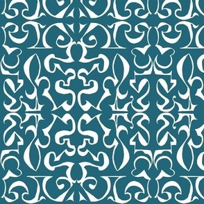 ARABESQUE Indigo and White