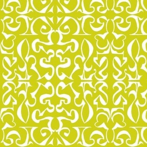  ARABESQUE Chartreuse and White