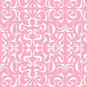 ARABESQUE Powder Pink and White