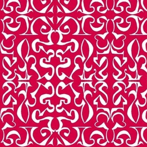 ARABESQUE Scarlet  Red and White