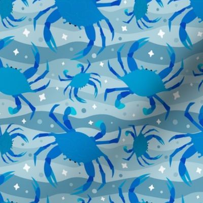 Wandering Crabs in Blue