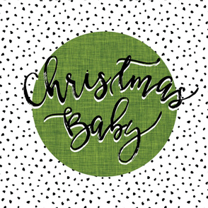Christmas Baby Blanket // Moss Linen