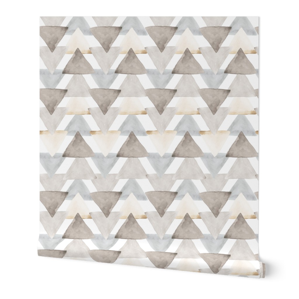 Neutral Watercolor Triangles