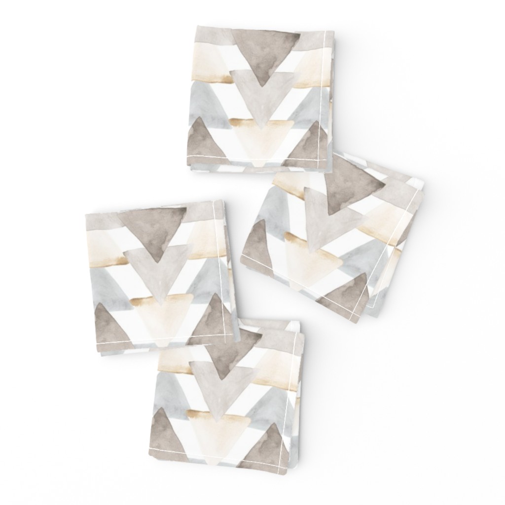 Neutral Watercolor Triangles