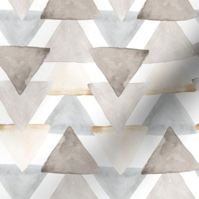 Neutral Watercolor Triangles