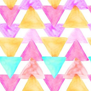 Berry Watercolor Triangles