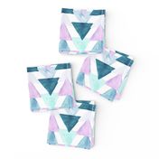 lavender watercolor triangles