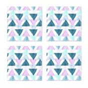 lavender watercolor triangles