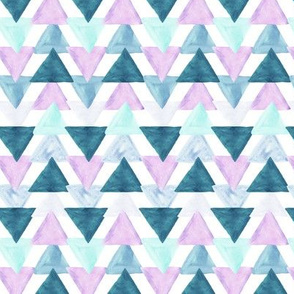 lavender watercolor triangles // small