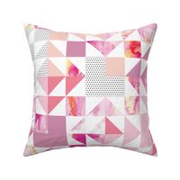 pink starburst puzzle wholecloth // small