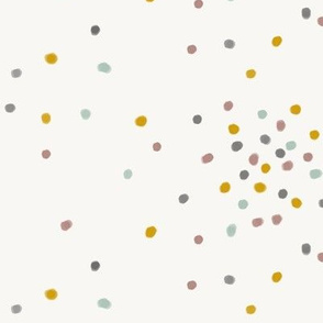 Watercolor confetti dots - pastel mint mauve and mustard tiny dots scattered small dots || by sunny afternoon