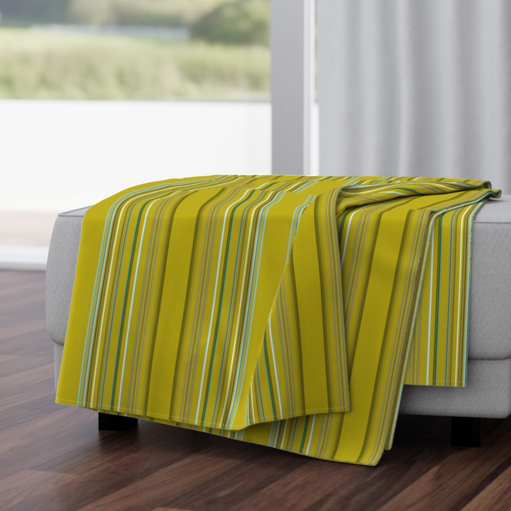 Chartreuse Striped Vanity