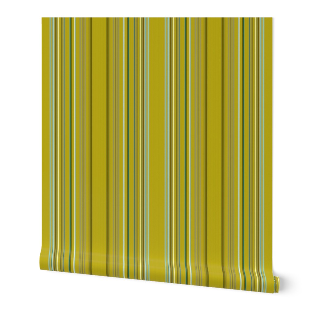 Chartreuse Striped Vanity