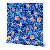 Himalayan Poppies Cobalt Blue