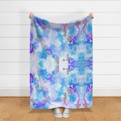 hand-painted watercolor abstract // blue + lavender