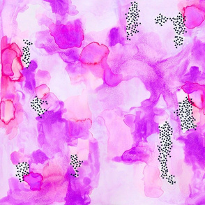 hand-painted watercolor abstract // orchid + pink // small