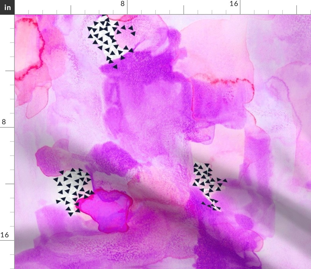 hand-painted watercolor abstract // orchid + pink