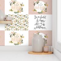 Fat Quarter Bundle // Blush Sprigs and Blooms, Wildflower, Hello Bébé