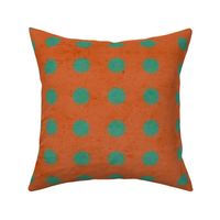 Grungy Orange green fabric