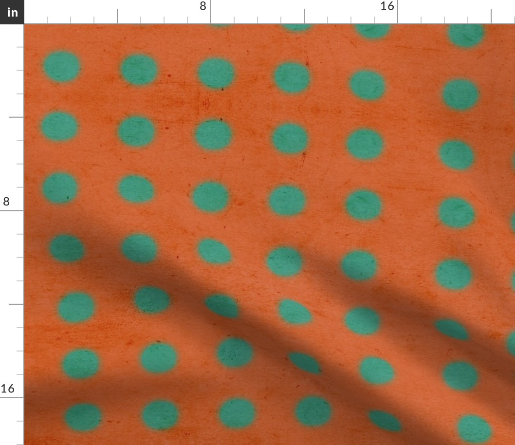 Grungy Orange green fabric