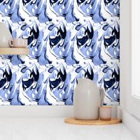 Blue and White Marble