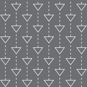 triangle arrows on charcoal
