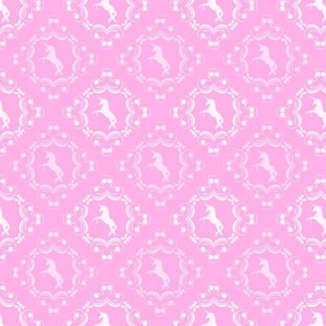 Unicorn Damask Princess Pink