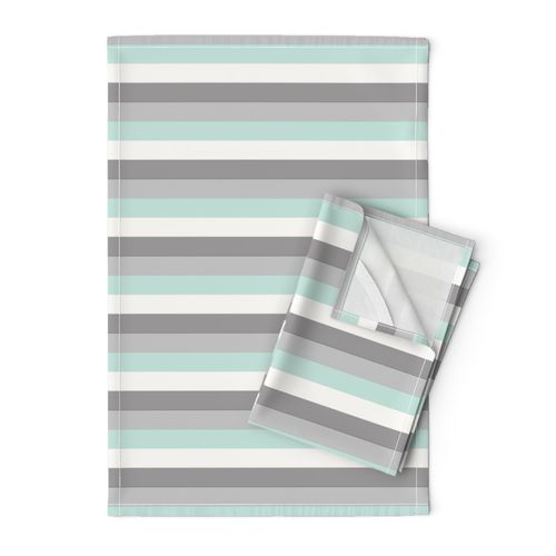 Stripe - Mint,grey,Ivory - WhistlerVillage