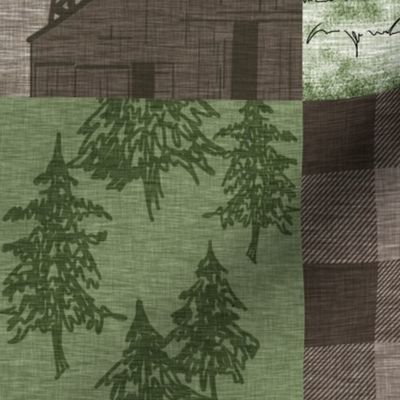 Farmin Quilt - green and brown