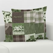 Farmin Quilt - green and brown