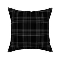 Black and Silvery Gray Plaid