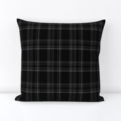 Black and Silvery Gray Plaid