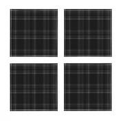 Black and Silvery Gray Plaid