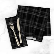 Black and Silvery Gray Plaid