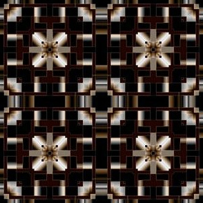 Ivory and Black Inlay Mosaic