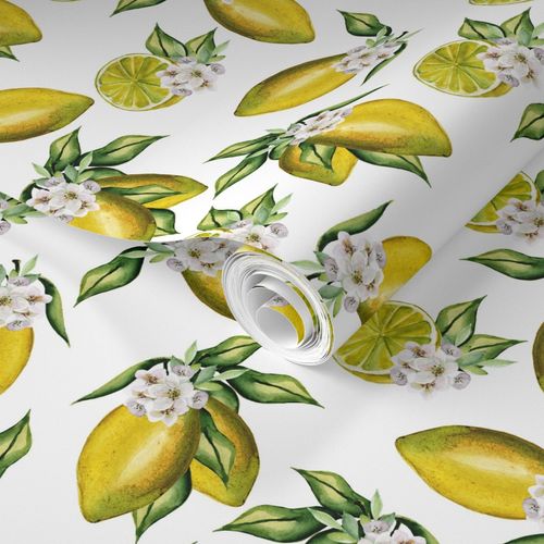 Lemons Wallpaper | Spoonflower