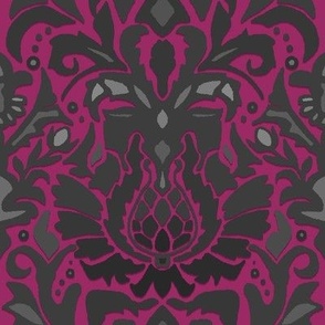 Aya damask fuschia