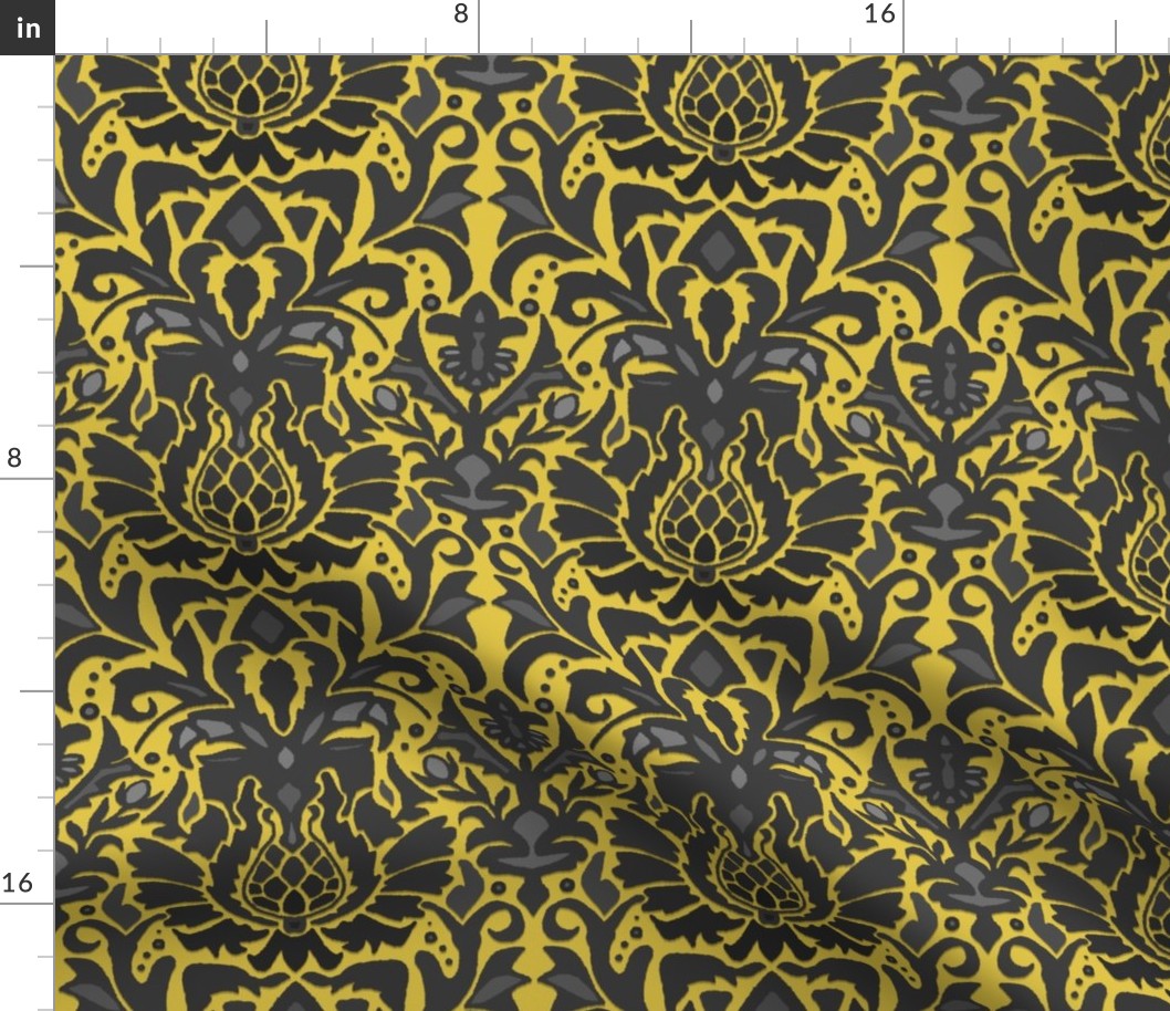 Aya damask gold