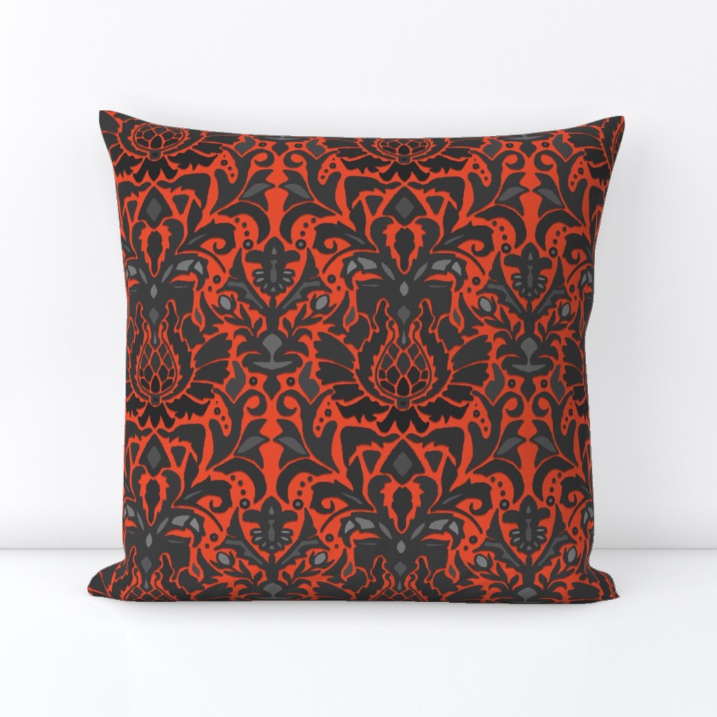 Aya damask orange