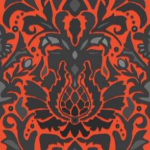 Aya damask orange