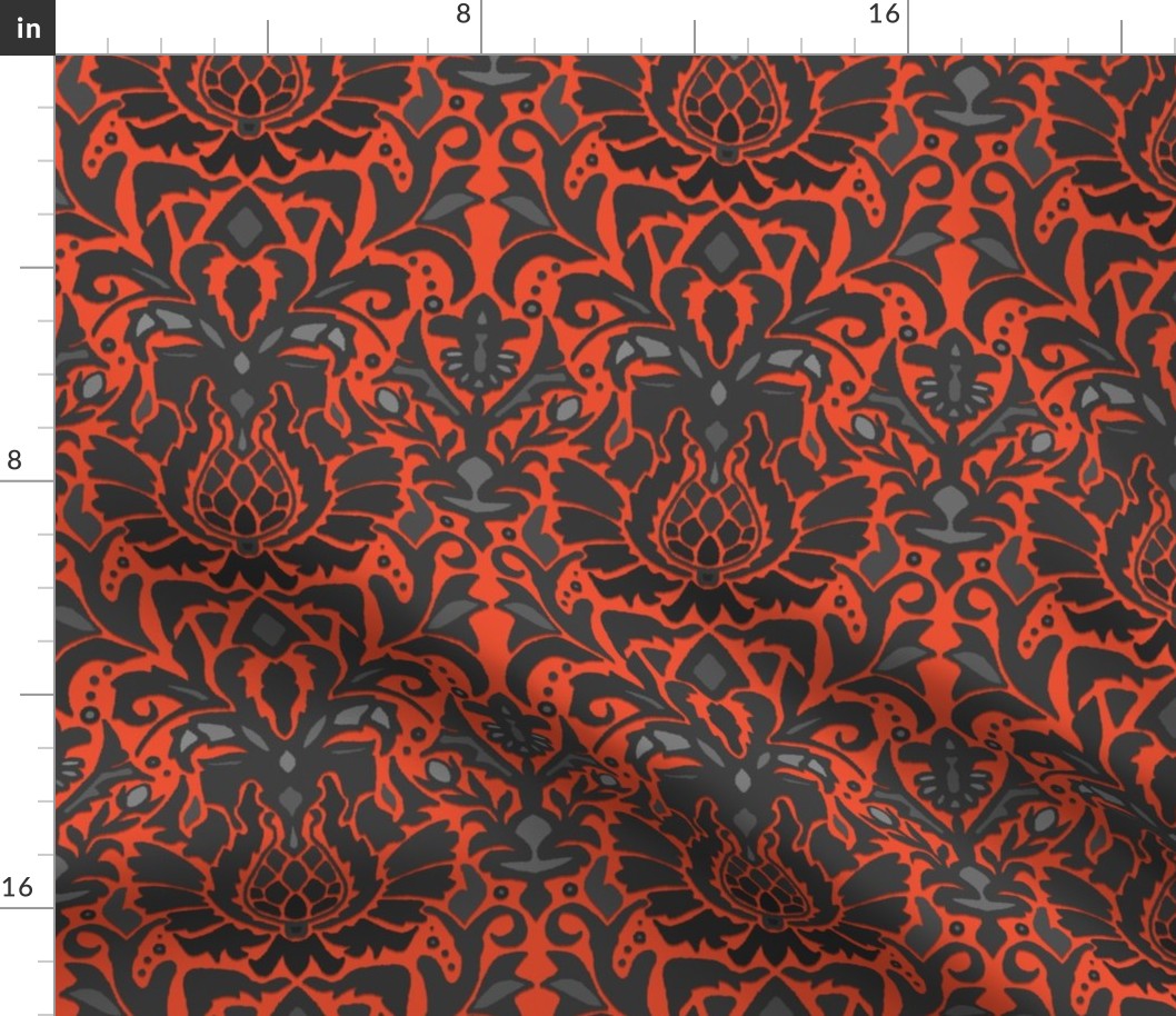 Aya damask orange