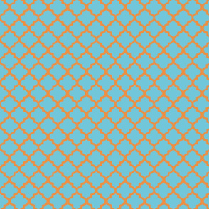 Blue & Orange Moroccan Tile (Smaller version)