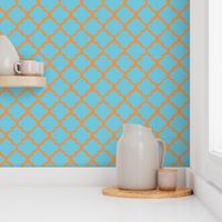 Orange & Blue Moroccan Tile Pattern