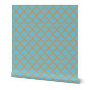 Orange & Blue Moroccan Tile Pattern