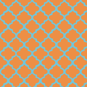 Orange & Blue Moroccan Tile Pattern to go with Whale Pattern